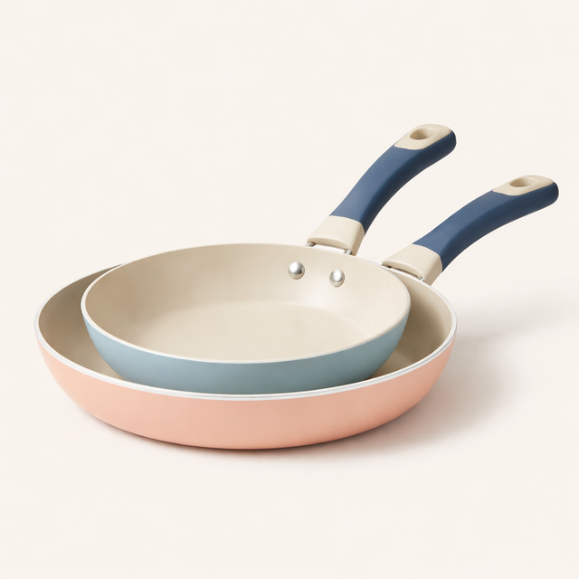 Compact Frying Pan Set, 2 Pieces - front