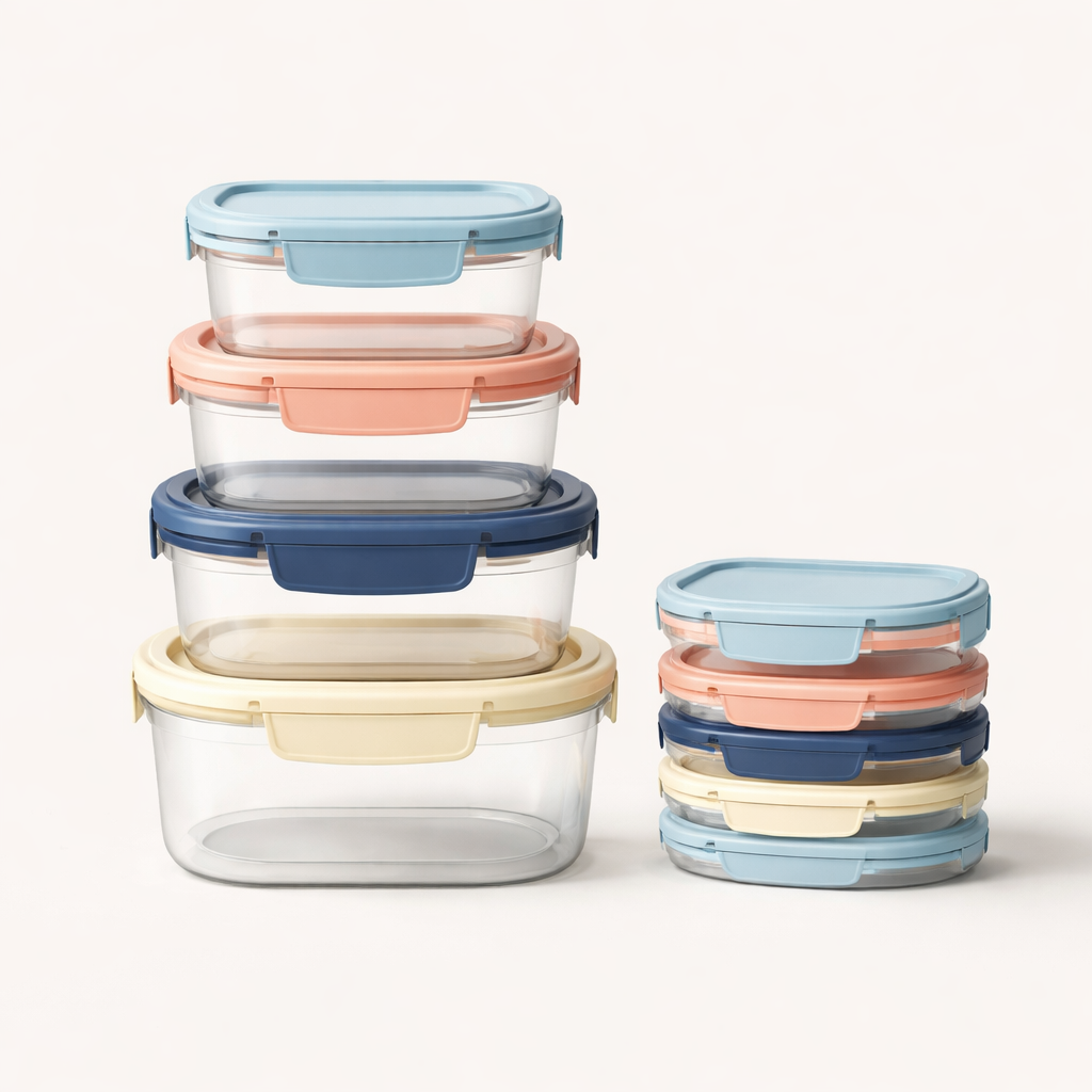 Stackable Food Storage Set, 10 Pieces - front