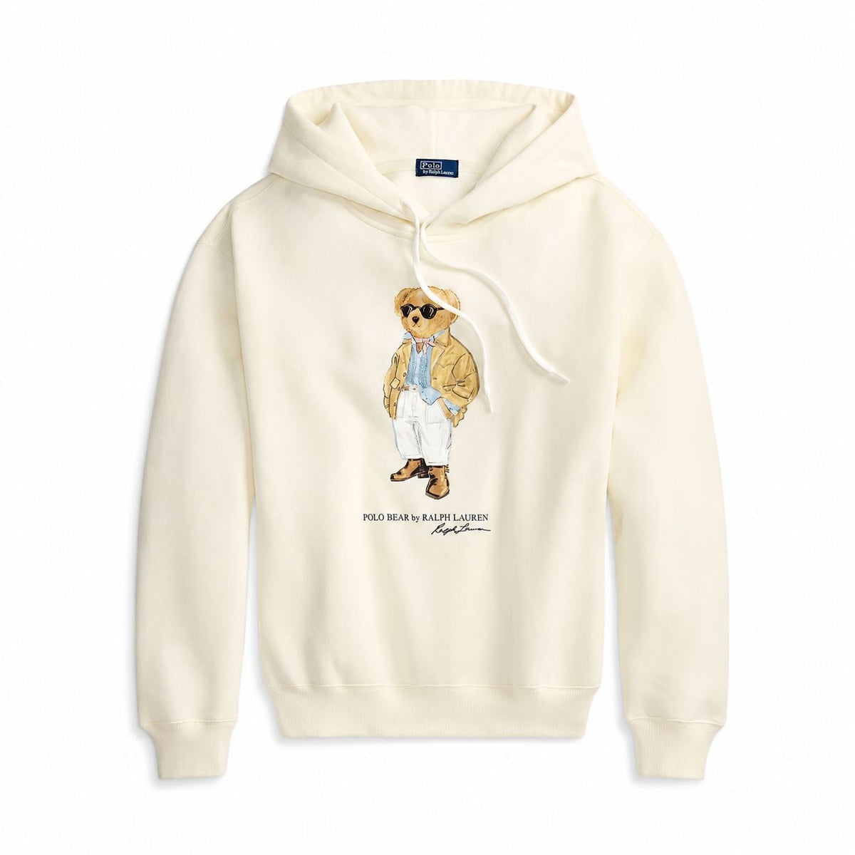 Fleece-Kapuzenpullover mit Polospiel-Motiv