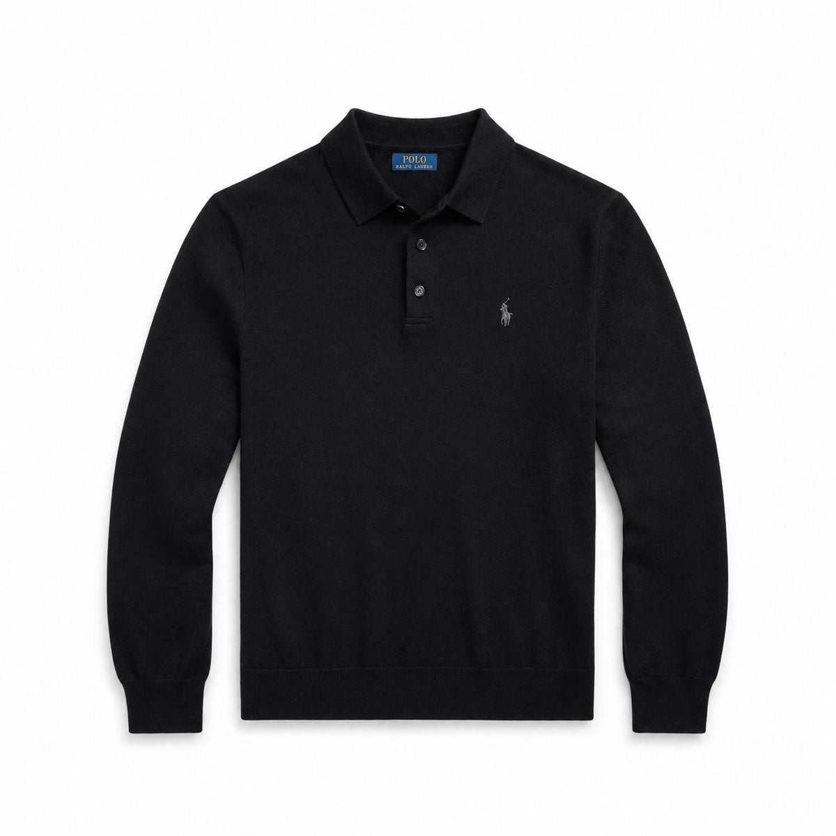 Wollpullover mit Polo-Kragen