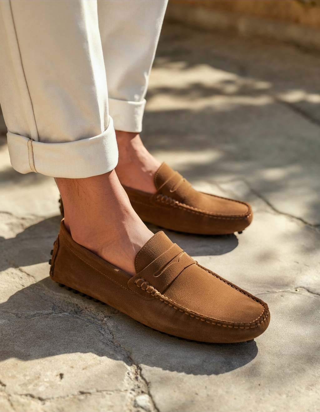 Suede Driver Loafers