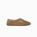 leichte Damen-Slipper in Gold- und Silberschimmer